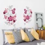 Sale! Stickere decorative, Flori, Roz/rosu/alb, 88x150 cm, ASJM7151