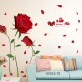 Sale! Stickere decorative, Trandafir, Rosu, 155x230 cm, ASXL8178