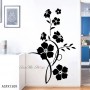 Sale! Stickere decorative, Flori, Negru, 64x40 cm, ASFX1509