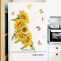 Sale! Stickere decorative, Floarea soarelui, Galben/verde, 50x61 cm, ASFX-B232
