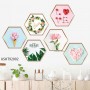 Sale! Stickere decorative, Flori/plante verzi, Roz/rosu/verde, Tablouri, 26x30 cm x 6, ASHT92002