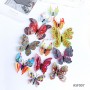 Stickere decorative, Set 12 Fluturi 3D, Galben/rosu/bleu, Intre 6 şi 12 cm, ASF007