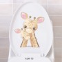 Sale! Stickere decorative, Pe toaleta, Girafă, Maro, 25x21 cm, ASM-70