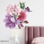 Sale! Stickere decorative, Bujor, Rosu/roz/violet, 50x43 cm, ASFX-B113