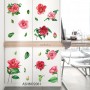 Sale! Stickere decorative, Bujor, Rosu/roz, 90x100 cm, ASHM92061
