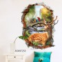 Sale! Stickere decorative, 3D efect, Cerb, Maro/rosu, 68x54 cm, ASXH7253