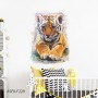 Sale! Stickere decorative, 3D efect, Tigru micuț, Maro, 37x28 cm, ASFX-F229