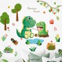 Sale! Stickere decorative, Dinozauri/copac, Verde/rosu, 60x85 cm, ASHT72001