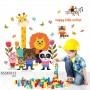 Sale! Stickere decorative, Animale/leu/panda, Multicolor/portocaliu, 81x98 cm, ASSK9312