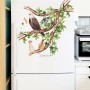 Sale! Stickere decorative, Vultur/plante/koala/papagal, Verde/maro/crem, 49x50 cm, ASFX-E677