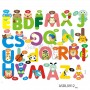 Sale! Stickere decorativ, Alfabet Colorat, Animale, Multicolor, ASDLX912