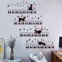 Sale! Stickere decorative, Pisici/muzica/piano, Negru, 125x85 cm, ASXL8254