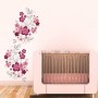 Sale! Stickere decorative, Flori, Roz/rosu/alb, 88x150 cm, ASJM7151