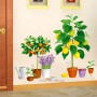Sale! Stickere decorative, Portocale copac/lămâie copac/lavandă, Verde/portocaliu/mov, 83x97 cm, ASXH9304