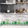Sale! Stickere decorative, Cactus/fluturi, Verde/galben/rosu, 78x99.6 cm, ASSK9326