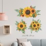 Sale! Stickere decorative, Floarea soarelui, Galben/verde, 50x50 cm, ASFX-D198