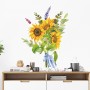 Sale! Stickere decorative, Floarea soarelui, Galben/verde, 37x28 cm, ASFX-F132