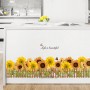Sale! Stickere decorative, Floarea soarelui, Galben/maro, 30x90 cm, ASMG93-34