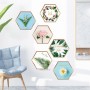 Sale! Stickere decorative, Flori/plante verzi, Roz/albastru/verde, Tablouri, 26x30 cm x 6, ASHT92001