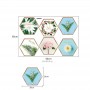 Sale! Stickere decorative, Flori/plante verzi, Roz/albastru/verde, Tablouri, 26x30 cm x 6, ASHT92001