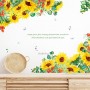 Sale! Stickere decorative, Floarea soarelui/frunze, Galben/rosu/verde, 78x115 cm, ASHT94008