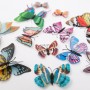 Stickere decorative, Set 12 Fluturi 3D, Rosu/galben/albastru/roz, Intre 6 şi 12 cm, ASF019