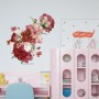 Sale! Stickere decorative, Bujor, Rosu/roz, 55x56 cm, ASFX64124