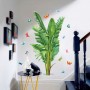 Sale! Stickere decorative, Plante verzi/fluturi, Verde/rosu/bleu, 113x78 cm, ASHM92059