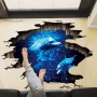 Sale! Stickere decorative, 3D efect, Delfin, Albastru, 67x90 cm, ASFX9605