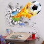 Sale! Stickere decorative, 3D efect, Fotbal, Alb/negru/gri, 50x70 cm, ASLC7001