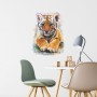 Sale! Stickere decorative, 3D efect, Tigru micuț, Maro, 37x28 cm, ASFX-F229