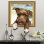 Sale! Stickere decorative, 3D efect,  Câine, Maro, 37x43 cm, ASXH5009