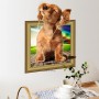 Sale! Stickere decorative, 3D efect,  Câine, Maro, 37x47 cm, ASXH5008