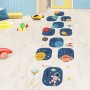 Sale! Stickere educativ, Mini game cu cifra, Rachete/planete/astronaut, Albastru, 133x43 cm, ASFX-E81