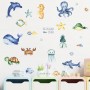 Sale! Stickere decorative, creaturi marine, Bleu/verde/galben, ASFX-D246