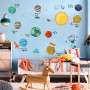 Sale! Stickere decorativ, Planete/astronaut, Multicolor, 82x120 cm, ASFX82076