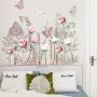 Sale! Stickere decorative, Flori/fluturi/plante, Gri/bej/roz, 72x87 cm, ASFX-C255