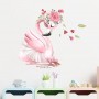 Sale! Stickere decorative, Swan/bujor, roz/crem, 46.3x53 cm, ASFX-B62